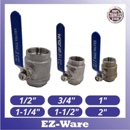 Stainless Steel Ball Valve/ SUS 316 304 Ball Valve / Female BSPT /Full Port/ 1/2" ~ 2'' 白钢波哇/不锈钢球阀