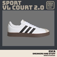 [GENUINE] VL COURT 2.0 WHITE BROWN BLACK STRIPES SHOES- ID6015