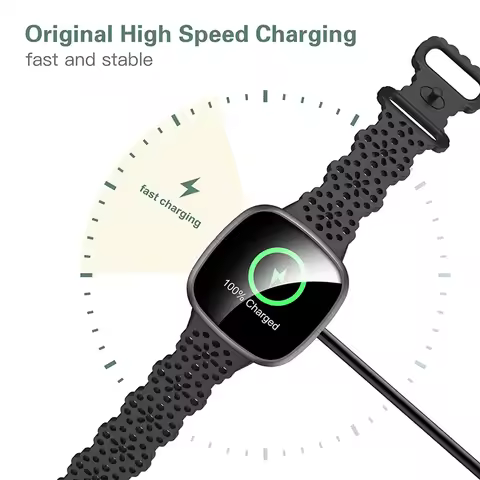 #151C 2PCS Replacement Charger for Fitbit-Versa-4-Sense-2-Versa-3-Sense Cable USB Cable Cord Fast Ch