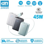 Anker A1259/A1638 Nano Power Bank, 10K Portable Charger with Built-in USB-C Cable, PD 30W/45W Max Ou