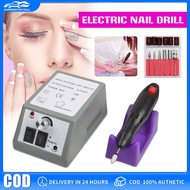 【COD/Original】Electric Nail Drill Machine EU Plug Set With 6 Bits Pedicure File Polishing Tool