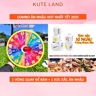 Vòng quay ăn nhậu để bàn vui nhộn 16 ô Drinking Game Roulette uống rượu bia giải trí xả stress tiệc 