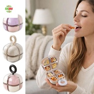 RADIV Magnetic Cube Pill Box, Magnetic Sealed Magnetic Cube Pill Organizer, Pill Storage Box 8 Grids