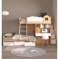 [SG Seller] Kids Bunk Bed with Pull Out Storage Bed|Kids Bunk Bed