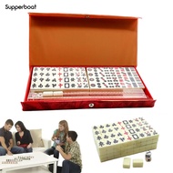 Miniature Mahjong Tiles Portable Mini Mahjong Game Set Classic Chinese Mahjong for Travel Parties Lightweight Compact Mahjong Set for Home On-the-go Fun