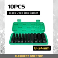 Extension plug   Soket MLG 1024 10PCS 1/2" Impact Deep Socket Tool Set 8-24mm