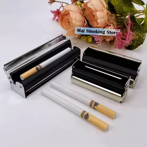 Metal Cigarette Rolling Machine Portable Herb Maker Manual Tobacco Winder Raw Grass Cigarette Device