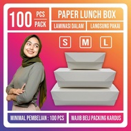 Lunch box Paper/Kotak makan Kertas/microwave/size S Double