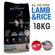 NEW PWF Original Dog Food Lamb & Rice (18kg)