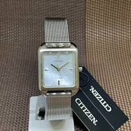 Citizen Eco-Drive EM0491-81D Mesh Stainless Steel Mother Of Pearl Ladies Watch