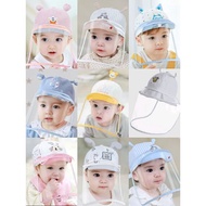 Baby Infant Hat Cover Safety cap Detachable face shield for baby 0-24msize adjustable 44-52cm 宝宝防飞沫帽子