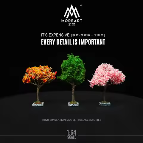 MoreArt 1:64 Simulation Resin Plant Tree Model Micro Scene Decoration Accessories Scene Shooting Pro