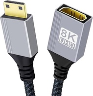 chenyang 8K HDMI 2.1 Cable,Mini HDMI Male to HDMI Female 8K@60Hz 4K@120Hz 48Gbps Ultra High Speed Go