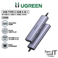 USB Hub Type-C to LAN USB 3.0/ HDMI/ USB-C UGREEN 15598 6 in 1/