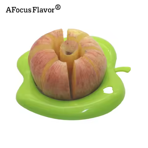 Kitchen Practical Tools Creative Apple Slicer Cutter Knife Stainless Steel and Plastic Fruit Cutting