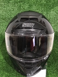 [ PROMO ] Helm Scott RX 8 PISTA / helm Full face warna polos free knee dan balaclava serta 1 busa he