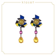 KLOSET Mini Windy Earrings (SS18-ACC013) ต่างหูห้อยประดับดับเพรช