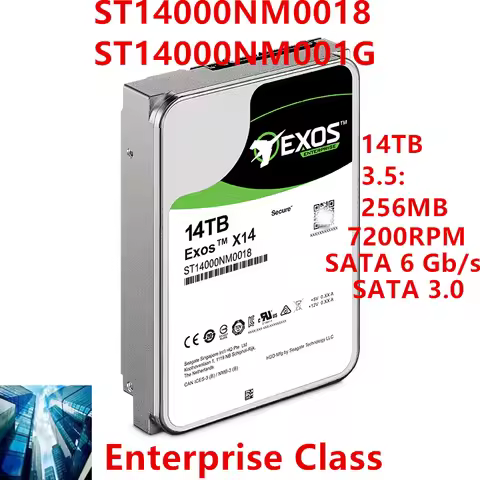 New Original HDD For Seagate 14TB SATA 3.5" 256MB 7200RPM For Internal HDD Enterprise Class HDD ST14