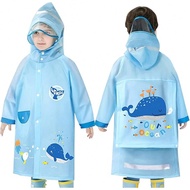 เสื้อกันฝนเด็กที่ใช้ซ้ำได้ เสื้อกันฝนมีฮู้ด สำหรับเด็กผู้ชายและเด็กผู้หญิงอายุ 1-8 ปี (หลากสี)