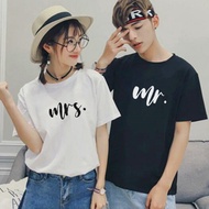 Mr Mrs Latina chaplain simple couple pre-wedding t-shirt husband and wife wedding gift couple t shir