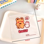 Ziplock Mini Karakter Kartun Transparant Lucu Tempat Penyimpanan Aksesoris Serbaguna Pouch Kosmetik 