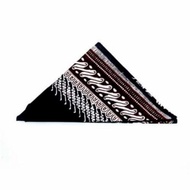 Iket Kepala Kain Udeng Jawa Tengah Hitam List Batik Putih