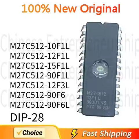 1PCS DIP-28 M27C512-10F1L M27C512-12F1L M27C512-15F1L M27C512-90F1 M27C512-90F1L M27C512-12F3L M27C5