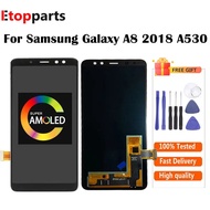 Màn hình AMOLED cho SAMSUNG Galaxy A8 2018 A530 màn hình LCD với bộ phận cảm ứng màu đen