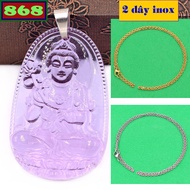5cm purple glass Buddha necklace, Buddha's destiny