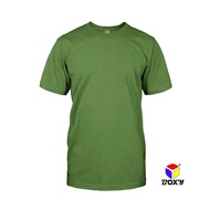 BOXY Unisex Microfiber Quick Dry Round Neck Plain Army Green XS-3XL Short Sleeve T-Shirt | Baju Keme