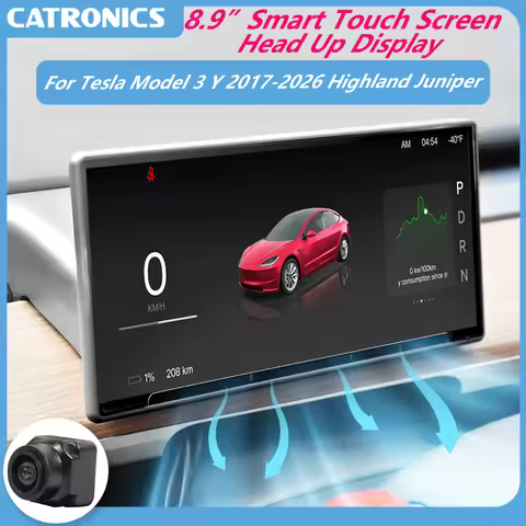 CATRONICS 8.9 Inch Head Up Display for Tesla Model 3 Y 2017-2026 Highland Juniper Android Auto Carpl
