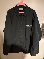 Original Fear of God Essentials Coach Jacket 黑色外套