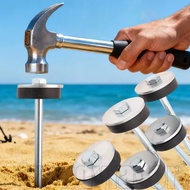 1/4Pcs Galvanized Iron Hexagonal Spiral Tent Pegs - 30cm, Portable - Outdoor Camping Ground Nail - O