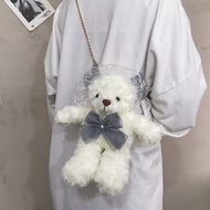 Túi Đeo Chéo Hình Gấu Ren Phong Cách Lolita Nhật Bản Túi Đeo Vai Nhỏ Cho Nữ Túi Đeo Chéo JK School U