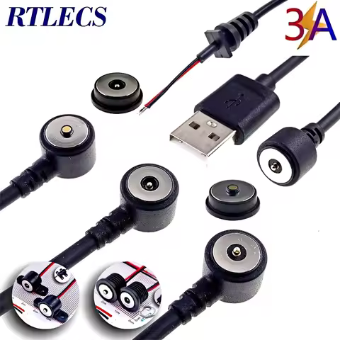 Magnetic Circular PogoPin Connector 2A Waterproof Male Female Round Spring Loaded DC Power Charger U