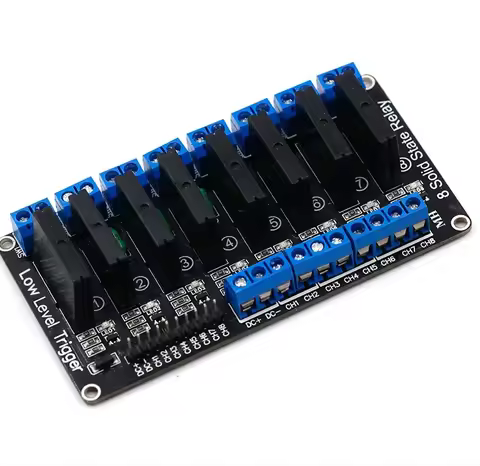 5V 12V * 8-channel solid-state relay module high/low level SSR G3MB-202P 240V 2A output, with Arduin