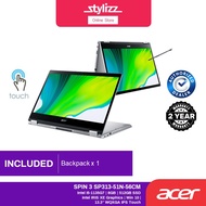 Acer Spin 3 SP313-51N-714D / SP313-51N-56CM 13.3'' WQXGA Touch Laptop Pure Silver (I5-1135G7, 8GB, 5