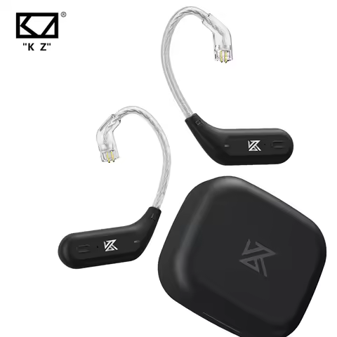 KZ AZ09 HD Bluetooth Ear Hook Headset Cable HIFI Wireless Upgrade Cable With Charging Case,Latest Ve