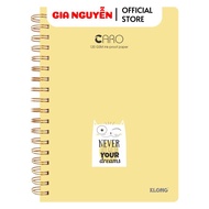 Sổ lò xo kép CARO KLONG 297 - 200 trang - Định lượng 120gsm - Khổ B5 170x240mm - Màu Pastel Gia Nguy
