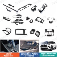 Toyota Yaris cross (2023-Present)Carbon Fiber steering wheel window switch cover garnish accessories