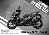 Hugsticker สติ๊กเกอร์ติดรถ สติ๊กเกอร์ Aerox 155 ลายฉลาม (Shark)