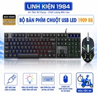R8 1910 Mechanical Gaming Mouse Keyboard Set 7-Color LED USB Wired 104 Keys