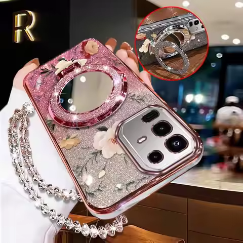 3pcs(Small flower bud Phone Case+Lanyard+Stand)For Infinix 50Pro/Note 50 Pro+/Note40Pro/40Pro+/SPARK