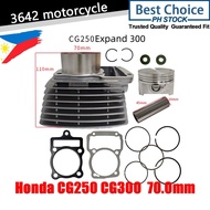 Motorcycle 70mm Big Bore Cylinder piston Kit For CG250 kry200 ssx200 CG300 Engine Cylinder block