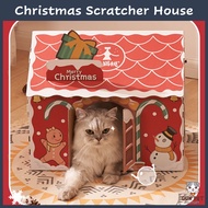 GUN PET Xmas Cat House Cat Tree Shop Scratcher Board Christmas Claw Mainan Kucing Rumah Kedai Cat Bed 猫抓板猫窝商店街