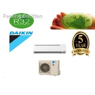 ☾✹✘DAIKIN 1.0HP NON INVERTER WALL MOUNTED AIR CONDITIONER / AIRCOND FTV28P / RV28F-3WM-G1 (R32 GAS) WITH 5 YEARS WARRANT