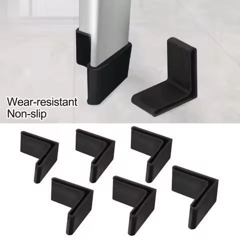 4Pcs Slotted Angle Bar Shelf Iron Bed L Type Rubber Base Foot Pad Foot Cover Protective Rubber Sleev