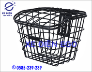 Rổ xe đạp điện - Rổ sắt có nắp đậy cao cấp sơn tĩnh điện chống rỉ