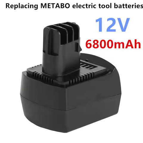 Newest 12V 6800mAh Ni-Cd Replacement Power Tool Battery for METABO 6.02151.50 BZ12SP BS 12 SP, BSZ 1