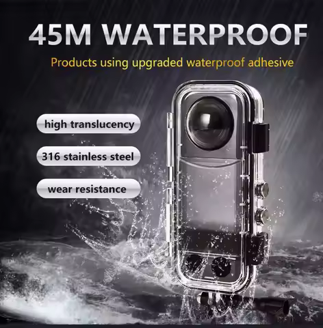 Invisible Case for Insta360 X3 X4 X5 Waterproof Housing Cover for Insta 360 Camera Case Underwater 4